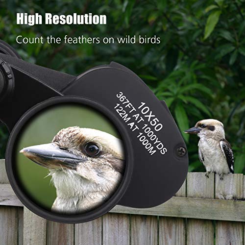 Mieuxbuck 10x50 Binoculars for Adults - BAK4 Prism FMC Lens with Low Light Vision - Powerful Large Eyepiece Binoculars for Bird Watching, Hunting, Wildlife