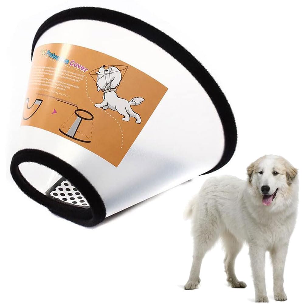 Adjustable Pet Cone Collar - Soft Protective Donut Recovery Collar for Dogs and Cats After Surgery - Anti-Bite Lick Wound (NO:9)