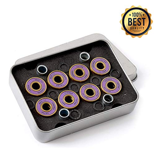 LOSENKA Professional Skateboard Bearings, Fancy Skateboard Bearings, Titanium Alloy Process Limit Skateboards,8-Pack - Thumbnail 7