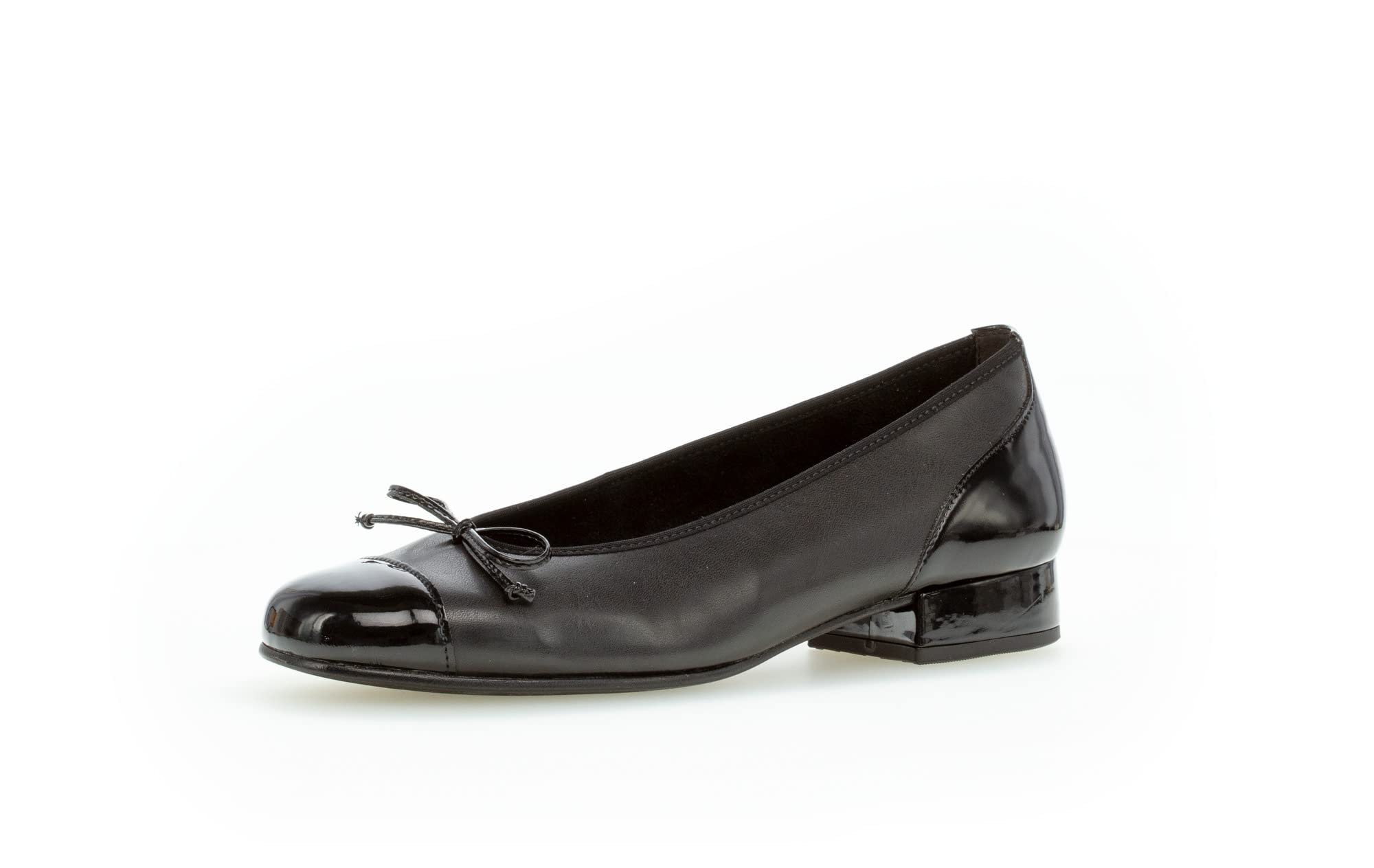 Gabor Comfort Basic , Women's Ballet Shoes, Black (Black Leather Ht/Patent), 6 UK