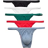 Summer Code Mens Mesh Thong Microfiber Stretch Beathable Pouch Underwear Pack…