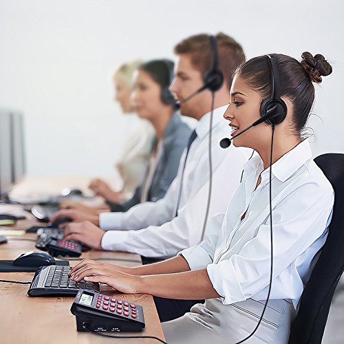 MCHEETA Call Center Phone Corded, Telephone with Headset for Call Center Office, with Hands-free Noise Cancelling Headset & Compact Dialpad - Thumbnail 4