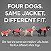 Kurgo Loft Dog Jacket - Reversible Cozy Coat for Outdoor Adventures - Water Resistant - Athletic Fit - Machine Washable Fabric - Reflective Dog Gear - Large - Coastal Blue