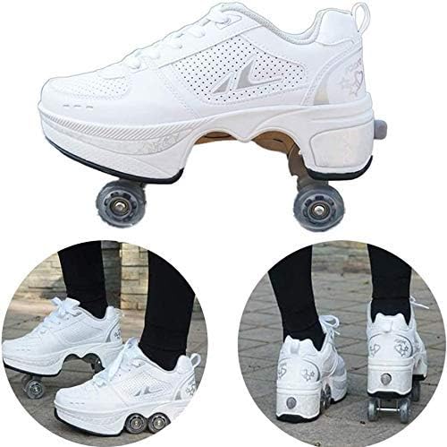 男の子の女の子ローラーシューズは二重の変形ホイールプーリーシューズスケートでスポーツスニーカーになる Roller Skates 1125 Size 40 男の子の女の子ローラーシューズは二重の変形ホイールプーリーシューズスケートでスポーツスニーカーになる Roller Skates 1125 Size 40
