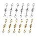 Dsmile Gold/Silver Plated 12 Sets Ball Tone Magnetic Lobster Clasps for Jewelry Necklace Bracelet