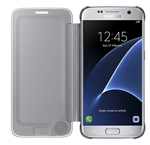 CAPA PROTETORA CLEAR VIEW PRATA GALAXY S7 CASE FLIP
