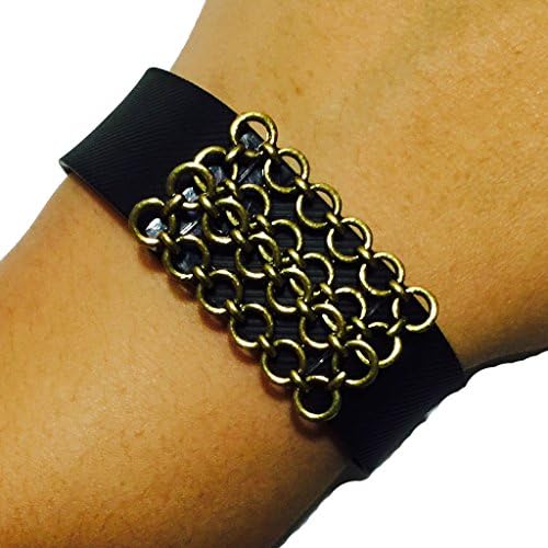 Fitbit Charge/ Fitbit Charge HR Jewelry to Accessorize Your Fitness Tracker - Geometric Gold Mini Multi Circle PERSIA Charm Bracelet Accessory
