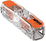 WAGO Inline Splicing Connector with Lever 2-conductor 4 mm² Transparent view 2