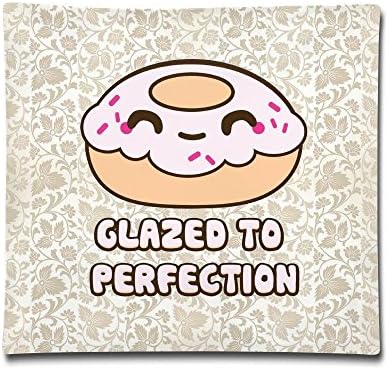 Aiggquhe GLAZED TO PERFECTION Dount Throw Pillow Cover For Sofa Decorative,18"X18"