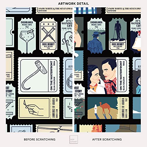 Pop Chart 100 Essential Movies ScratchOff Chart 12" x 16" Scratch