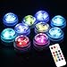 Acmee (pack of 10) RGB 3 LEDs Water Proof Floral Light with Remote Control /Battery Operated Multi-colors LED Submersible Tea Light with 18 keys remote for Wedding Decoration