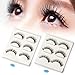 SEILANC False Eyelashes 6 Pairs in 2 Different Styles with 1 Tweezer, Reusable Natural Looking Handmade Fake Lashes