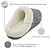 Women's Cozy Woolen Yarn Knitted Slippers Memory Foam Plush Lining Slip-On House Shoes w/Anti-Slip Sole, Indoor/Outdoor (Large/9-10 B(M) US, Gray)