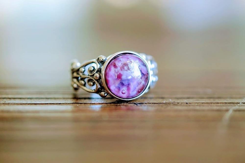 Vintage Style Sterling Silver Round Sparkly