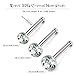 Evevil 60pcs Small Nose Studs Stainless Steel CZ Nose Piercing Jewelry Tiny Bone Studs for Women Men Hypoallergenic (1.5-2mm,Clear CZ,22G)