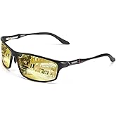 SOXICK Night Vision Glasses for Driving, Night Driving Glasses for Men, Polarized Sunglasses Anti Glare Glasses