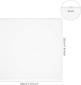 BENECREAT 2Pcs White Silicone Rubber Sheet 200x200x2mm High Temp Gasket Board view 2