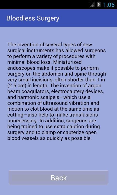 Bloodless surgery:Amazon.com:Appstore for Android