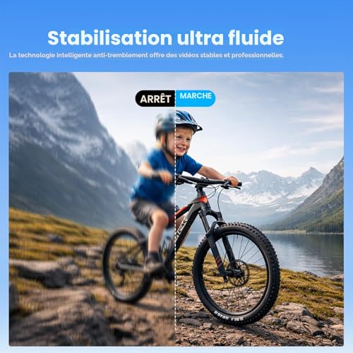 4K 30fps Sports Camera & Mini Motorcycle Cameras - EIS Stabilization, Magnetic Mount, 64GB Card Included, 150° Wide Angle - Vlog Thumb Camera with 1800mAh Charging Case for TikTok/Travel/POV