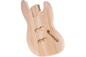 ALMENCLA Unfinished Guitar Body, Electric Bass Guitar Body, Unfinished DIY Project Guitar Body Replacement for Guitars DIY Parts