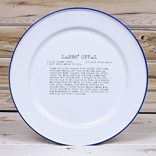Really Good Retro Tin Dinner Plate - Lambs Offal