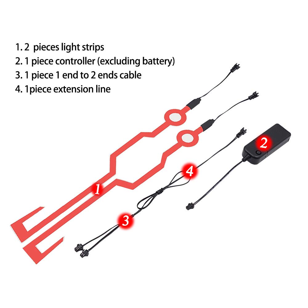 Amazon.com: Houkiper LED Night Light Strip for Motorcycle Helmet, 3 Modes Night Signal Flashing Light Safety Riding, Motorcycle Helmet DIY Light Up Stripe ...