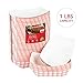 Stock Your Home Small Paper Food Boats (250 Pack) – 1 lb Disposable Red & White Checkered Paper Trays, Eco-Friendly Serving Boats for Concession Food, Condiments & Nachos, 4.25