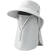eaonitu Summer Hat Fishing Hat Breathable Wide Brim UV Face Cover UPF 50+ Summer Face Covering Sun Hats for Women,