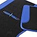 Blue BDK Combo Fresh Design Matching All Protective Seat Covers (2 Front 1 Bench) Ergonomic Steering Cover (1 Piece) Heavy Protection Sleek Graphic Auto Carpet Floor Mats (4 Set)