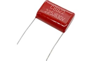 Cermant 10pcs CBB22 630V 225J 2.2UF Metallized Polypropylene Film Capacitors Assortment Kit Pin Pitch 25