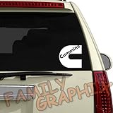 5x5 Cummins Diesel Dodge Decal in White