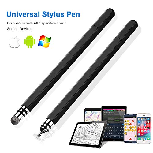 Stylus Pen, UROPHYLLA Precision Fine Point Stylus Touchscreen Pen, Capacitive Stylus Pens for iPad, iPhone, Tablet, Laptops, Android and Other Touch Screens with 4 Discs and 3 Fiber Tips (Black/Black) - Thumbnail 3