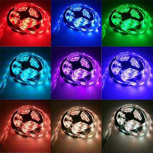 Striscia LED,5m luci led colorate RGB con 44 Tasti Telecomando y controllo app,impermeabile,per casa, cucina, festa, TV, decorazione