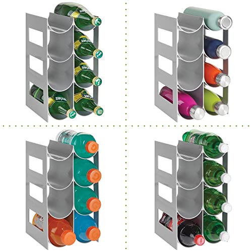 mDesign Plastic FreeStanding Water Bottle Organization/Wine Rack