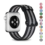 Pantheon Woven Nylon Replacement Band for the Apple Watch by, Women’s or Men’s, Strap fits the 38mm or 42mm for Apple iWatch 1, 2, 3 and Nike edition