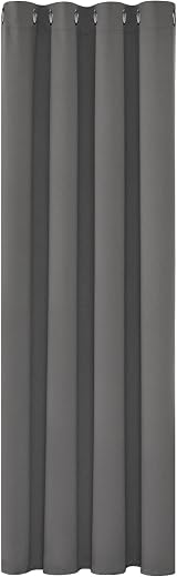 Deconovo Solid Light Grey Room Darkening Curtain 1 Panel W55 x L95