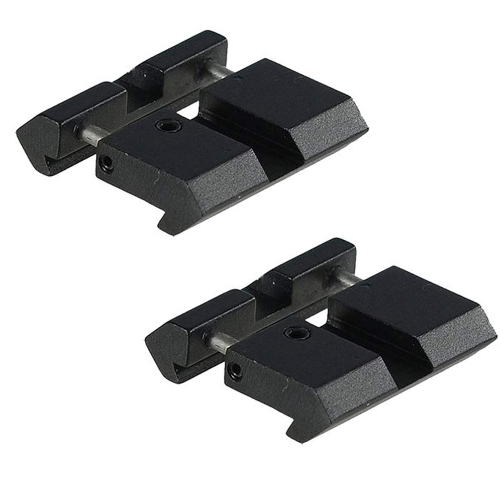 UniqueFire 2 X Snap in Rail Adapters Converts 11mm Dovetail to 20mm Picatinny Converter Mount (D0017 with 1slot)