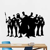 Superhero Wall Decal Marvel DC Comics Superhero Vinyl Sticker Superman Batman Wonder Woman Flash Superhero Wall Art Design Housewares Kids Room Bedroom Decor Removable Wall Mural 111zzz