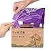 Petloft Dog Poop Bags with Easy Tie Handles,300 Count scented, Durable EPI Biodegradable Environment Friendly Dog Waste Bag Poop Bag,Purple (Purple, Lemon Scented)