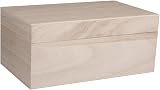 Rayher Natural Wood Box with Lid 20 x 12 x 9 cm DIY Keepsake Box view 2