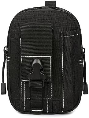 Outdoor multifunctional Tactical Holster Military Molle Hip Waist Belt Bag Wallet Pouch Purse Phone Case with Zipper for iPhone 7 6s Plus 5S Samsung Galaxy S7 S6 LG HTC and more (black white line)