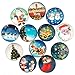 DIYSELF 14Pack Glass Fridge Magnets Refrigerator Magnets Office Magnets Small Magnets Colorful Decoration Magnets for Whiteboard