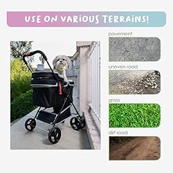 Swift Pet Stroller - Teal: Zipperless, Quality Mesh