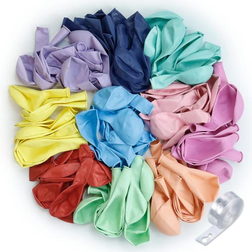 Pastel Balloons 100pcs 12" Assorted Color + Balloon
