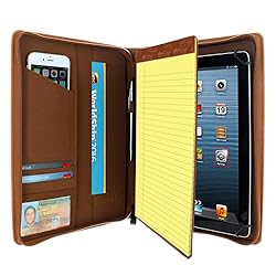 KHOMO Universal Tablet Padfolio Zippered Case for