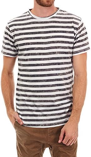 PX Clothing Men's Mason Long Curved Tee in Iron Ore