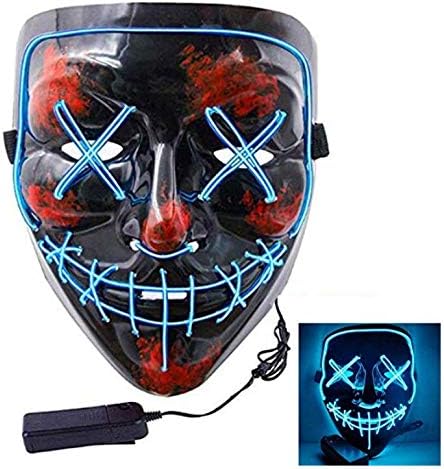 Halloween Mask LED Light Up Party Masks Great Funny Masks Festival Cosplay Costume Supplies Glow in Dark