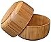Wooden Bowl Set 2 Piece Bamboo Bowls Versatile Usage Great For Salad Soup Cereal Fruits Nuts Food Side Dishes - Decorative Modern Serving Bowls For Home & Kitchen Eco Friendly & Biodegradable (Round)