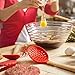 Silicone Cooking Utensils Set for Kitchen: 7 Piece Red Silicone Kitchen Utensil Set - BPA Free Heat Resistant Non Stick Silicone Tools with Wooden Handles - Kitchen Gadgets & Accessories Starter Sets