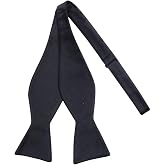 iHomor 100% Silk Mens Bowtie Self Tie Bow Tie Bowtie Tuxedo Wedding Solid Color Formal Bow Ties for Man Many Colors